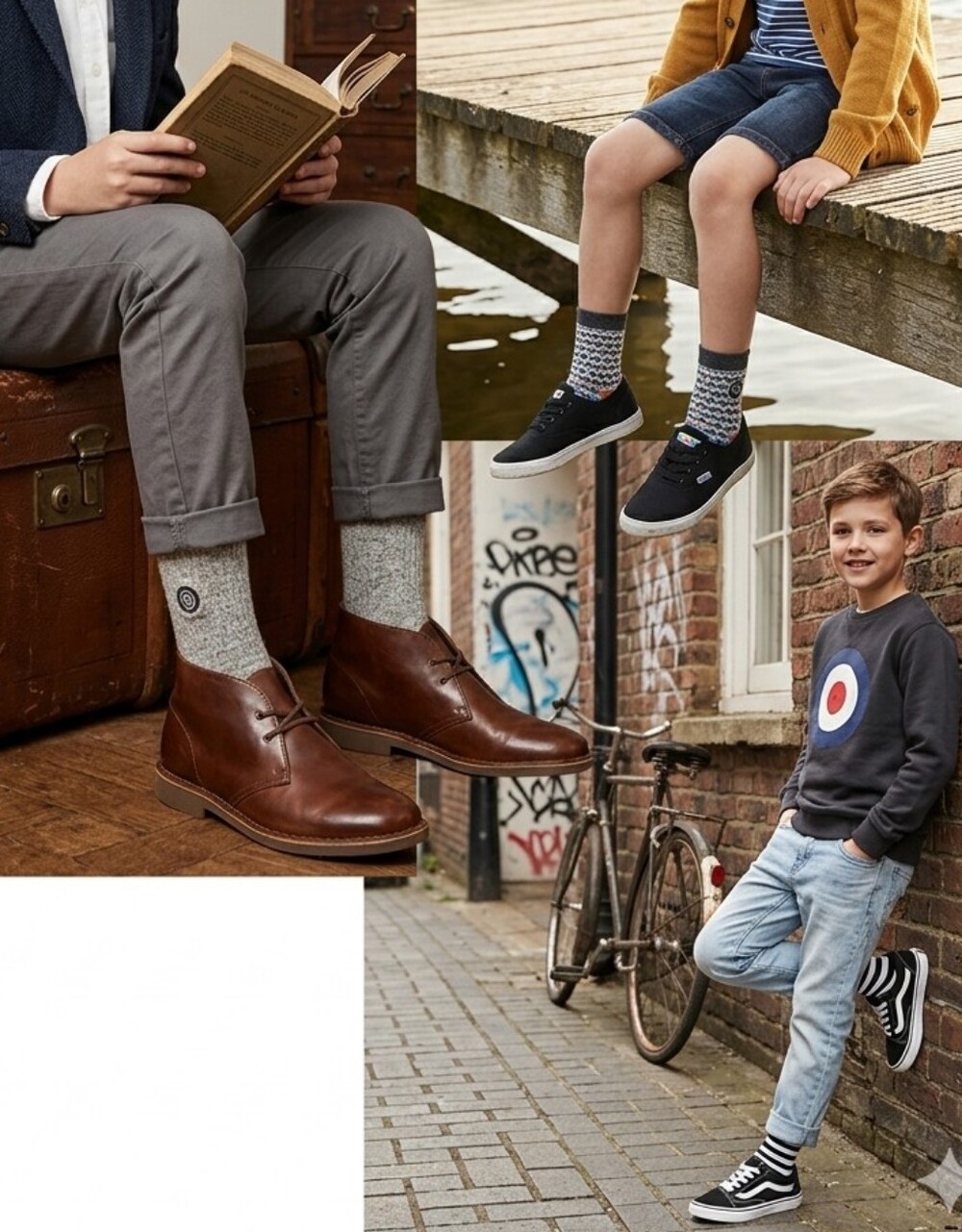 Ben Sherman | Crew Socks 3 Pack | Boys US Size 5-10   NWT